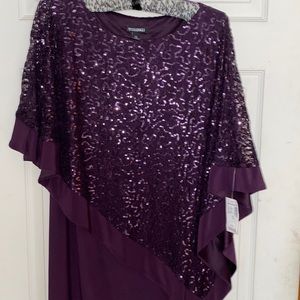 Roz&Ali purple dress with a sequin top design